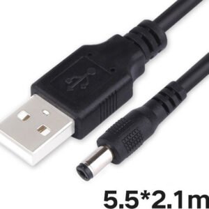 USB 2.0 a to DC 5.5x2.1mm 5v 24AWG DC Charging cable