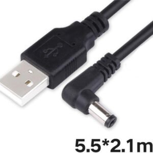 USB A to DC charging cable 90° right angle DC power cable