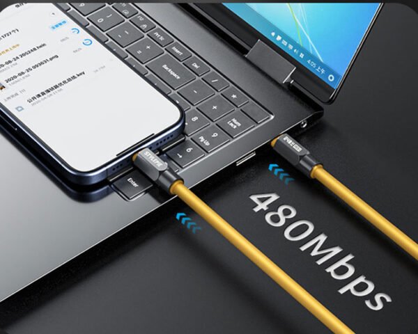 240W type c soft silicone charging cable for Apple data cable usb 3.0 - Image 2