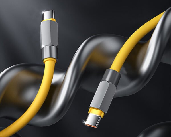 240W type c soft silicone charging cable for Apple data cable usb 3.0 - Image 5