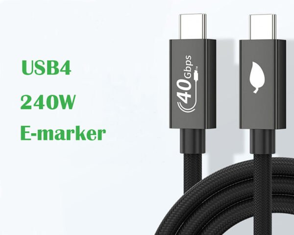 USB4 5A 8K PD240W Nylon braided USB C data cable