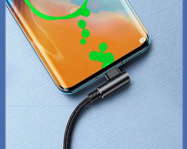 UBC C 90° right angle braided TYPE-C cable usb 2.0 - Image 5
