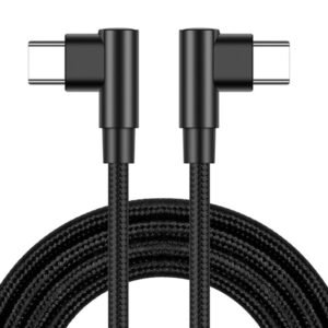 60W USB C nylon braided 3A 90° USB3.0 type C cable