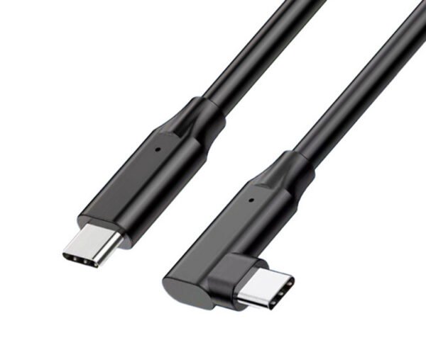 USB C to USB C cable 90° Type-C 60W fast charging cable - Image 2