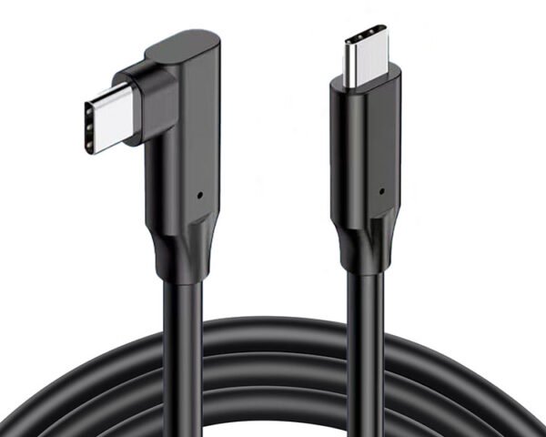 USB C to USB C cable 90° Type-C 60W fast charging cable - Image 3