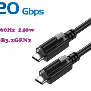 USB 3.1 full-function USB C to USB C data cable with screws