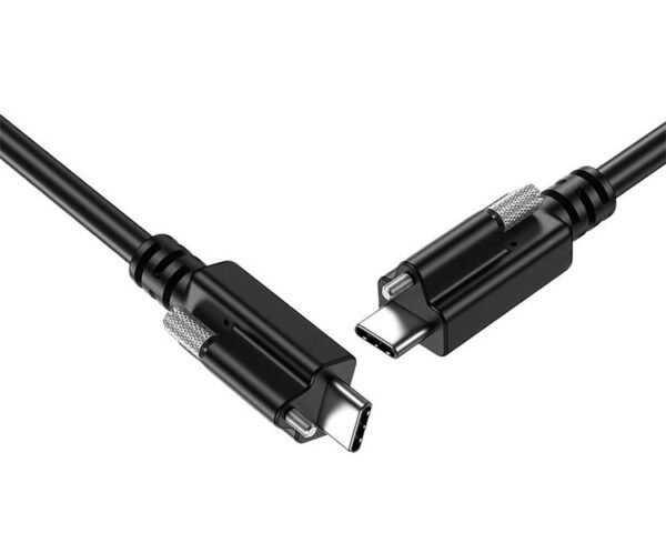 USB 3.1 full-function USB C to USB C data cable with screws - Image 2