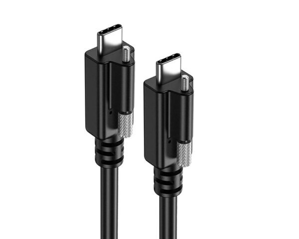 USB 3.1 full-function USB C to USB C data cable with screws - Image 4