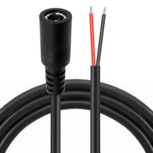 22AWG Cord 2.1MM 2.5MM DC Power Cable with Stripped and Tinned End