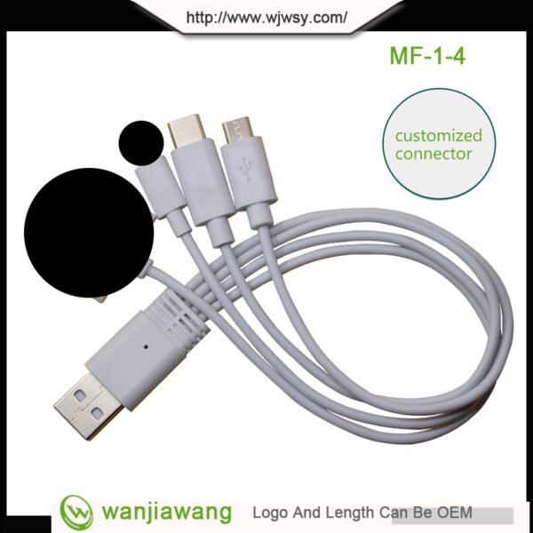 Custom Charging Type C Cable Mini 4in1 for Power Bank Micr usb cable - Image 2