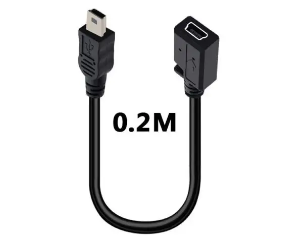 90 Degree Mini USB Male to Female Extension Cable Mini USB 5P