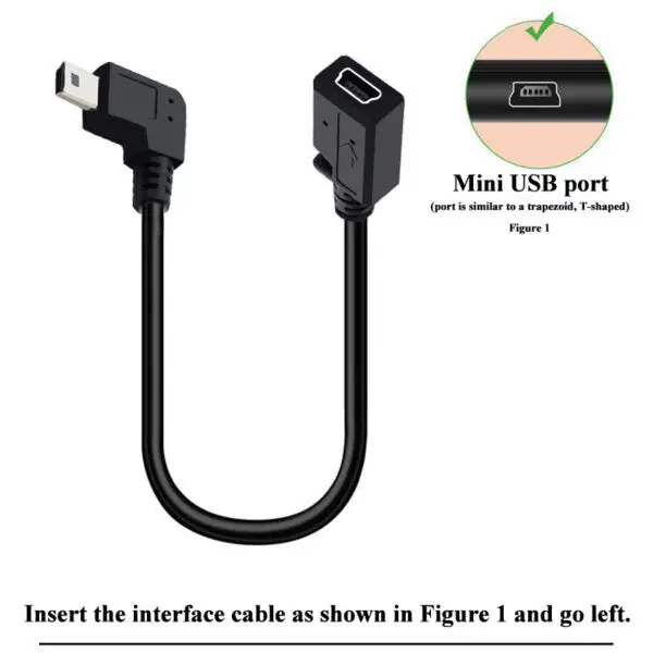 90 Degree Mini USB Male to Female Extension Cable Mini USB 5P - Image 3