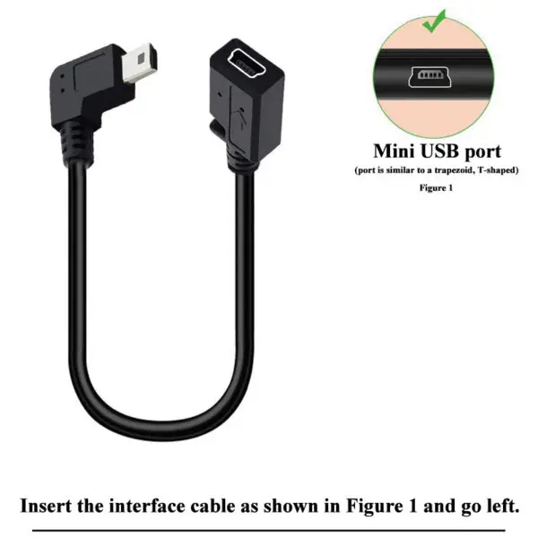 90 Degree Mini USB Male to Female Extension Cable Mini USB 5P - Image 4